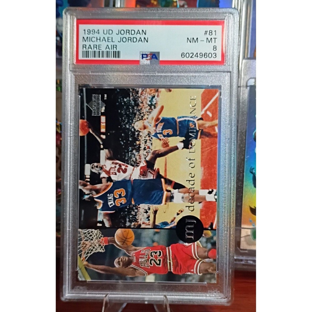 1994 PSA8 Upper Deck Michael Jordan Rare Air Tribute  Decade of Dominance